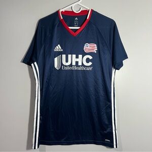 Adidas MLS New England Revolution Blue White Football Soccer Jersey Mens Large